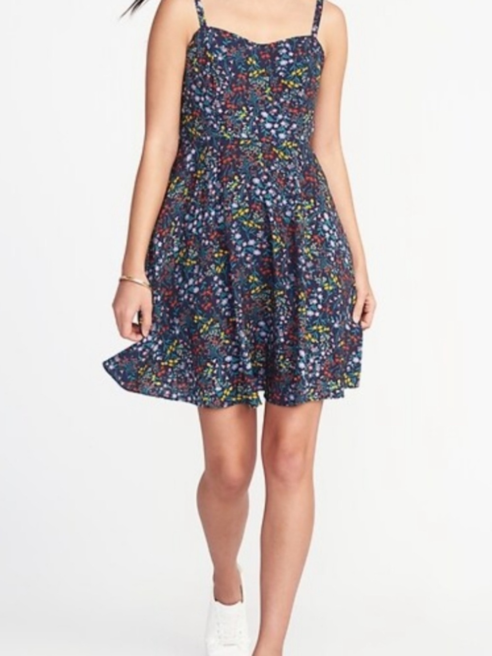 Old Navy Floral Fit & Flare Mini Dress | Size Medium